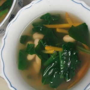大豆とウインナーと野菜のスープ